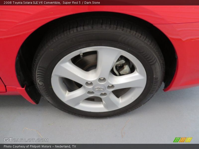 Super Red 5 / Dark Stone 2008 Toyota Solara SLE V6 Convertible