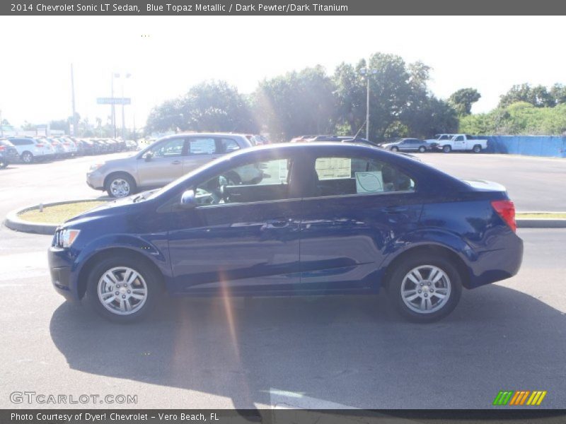 Blue Topaz Metallic / Dark Pewter/Dark Titanium 2014 Chevrolet Sonic LT Sedan