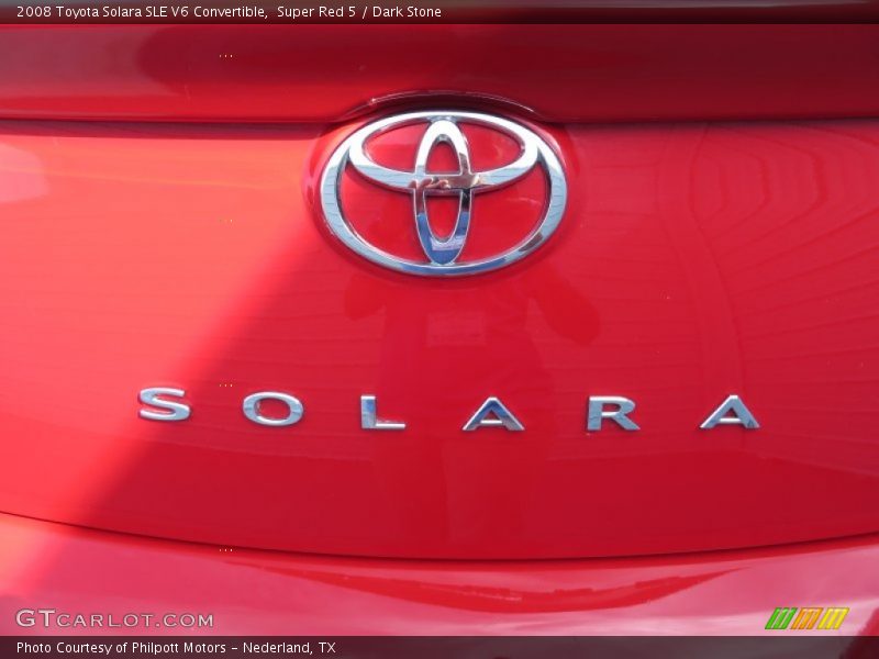 Super Red 5 / Dark Stone 2008 Toyota Solara SLE V6 Convertible