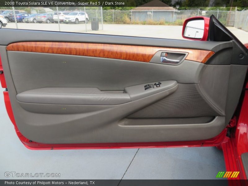 Super Red 5 / Dark Stone 2008 Toyota Solara SLE V6 Convertible
