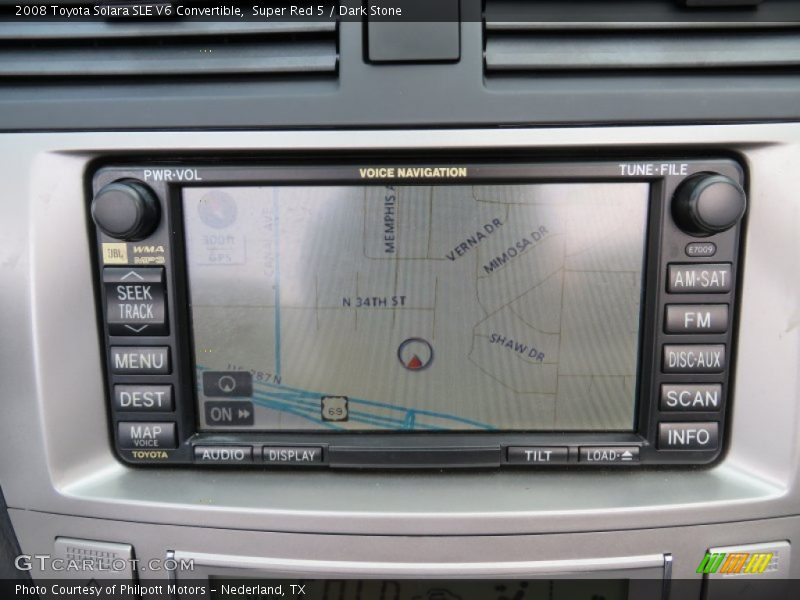 Super Red 5 / Dark Stone 2008 Toyota Solara SLE V6 Convertible