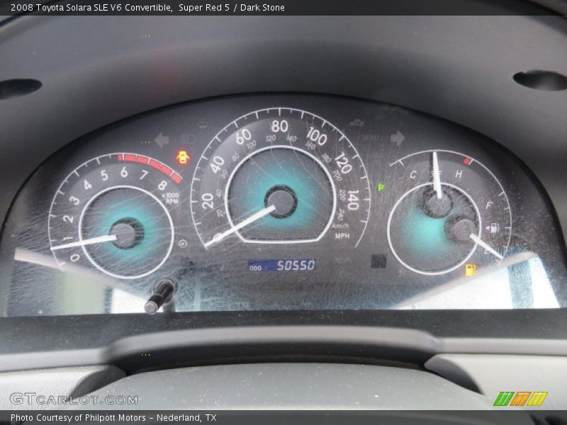 Super Red 5 / Dark Stone 2008 Toyota Solara SLE V6 Convertible
