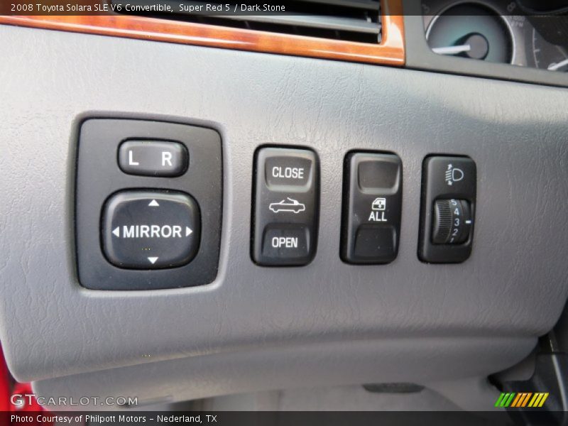 Super Red 5 / Dark Stone 2008 Toyota Solara SLE V6 Convertible