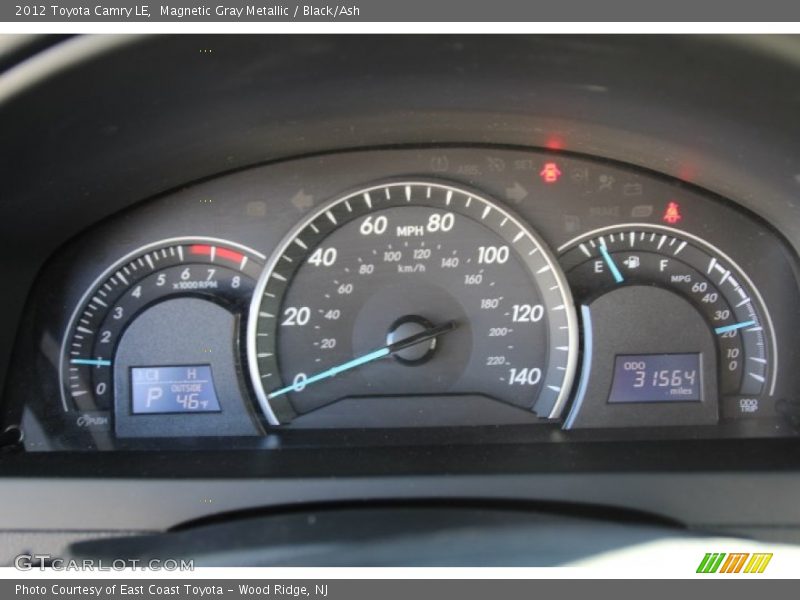 Magnetic Gray Metallic / Black/Ash 2012 Toyota Camry LE