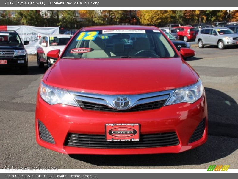 Barcelona Red Metallic / Ivory 2012 Toyota Camry LE