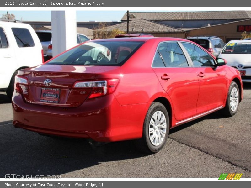 Barcelona Red Metallic / Ivory 2012 Toyota Camry LE