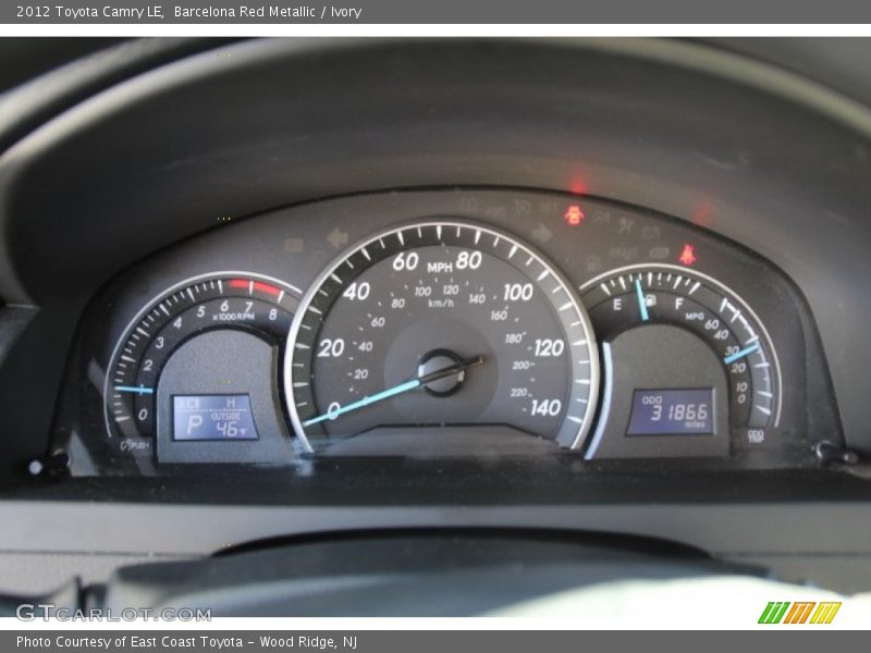 Barcelona Red Metallic / Ivory 2012 Toyota Camry LE