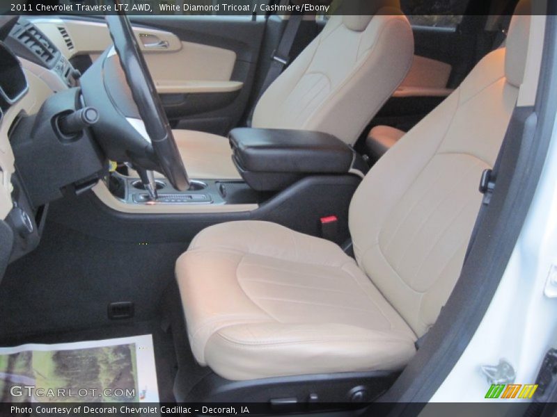White Diamond Tricoat / Cashmere/Ebony 2011 Chevrolet Traverse LTZ AWD