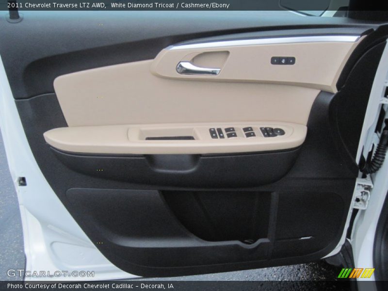 White Diamond Tricoat / Cashmere/Ebony 2011 Chevrolet Traverse LTZ AWD