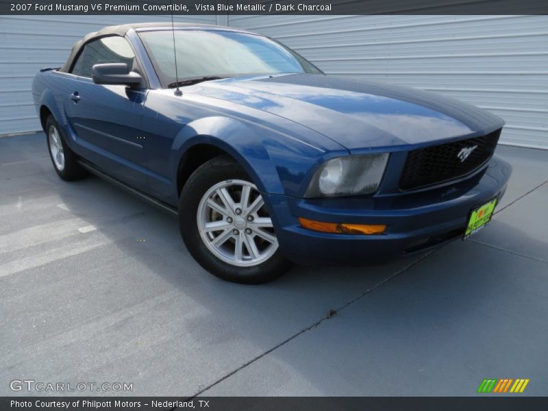 Vista Blue Metallic / Dark Charcoal 2007 Ford Mustang V6 Premium Convertible