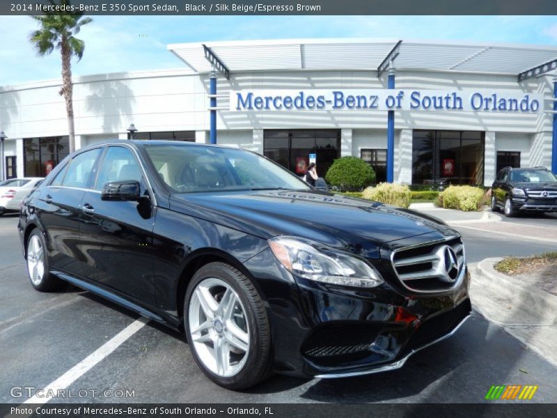 Black / Silk Beige/Espresso Brown 2014 Mercedes-Benz E 350 Sport Sedan