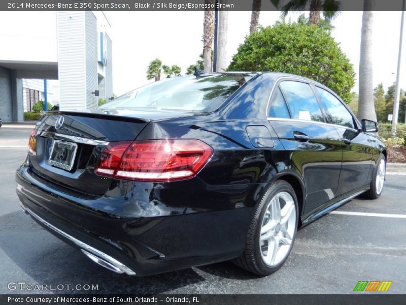 Black / Silk Beige/Espresso Brown 2014 Mercedes-Benz E 350 Sport Sedan