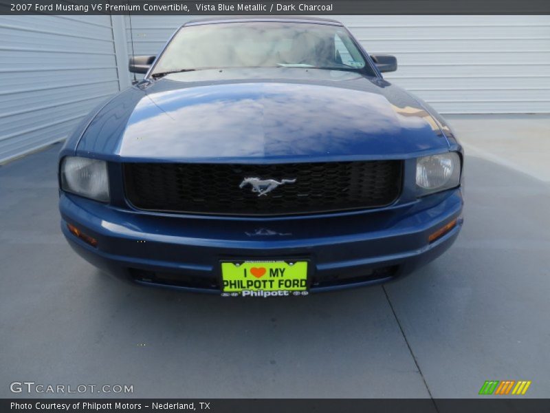 Vista Blue Metallic / Dark Charcoal 2007 Ford Mustang V6 Premium Convertible