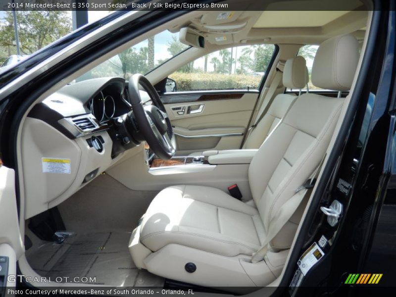 Black / Silk Beige/Espresso Brown 2014 Mercedes-Benz E 350 Sport Sedan
