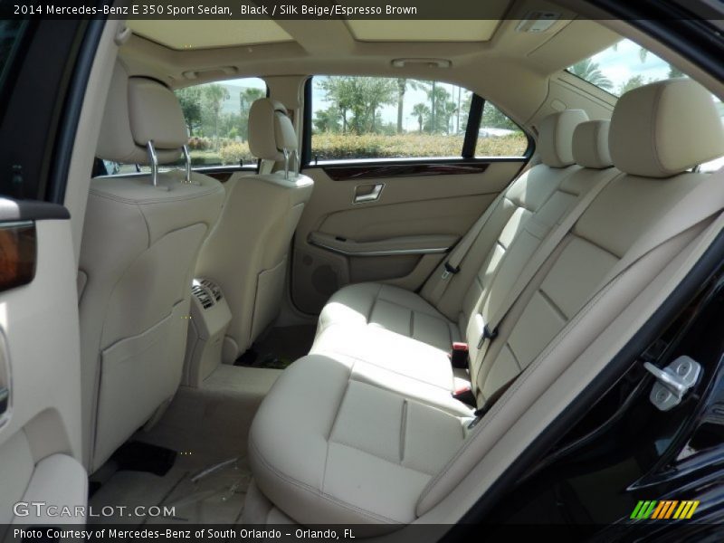 Black / Silk Beige/Espresso Brown 2014 Mercedes-Benz E 350 Sport Sedan