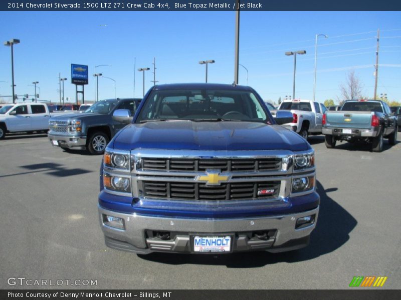 Blue Topaz Metallic / Jet Black 2014 Chevrolet Silverado 1500 LTZ Z71 Crew Cab 4x4