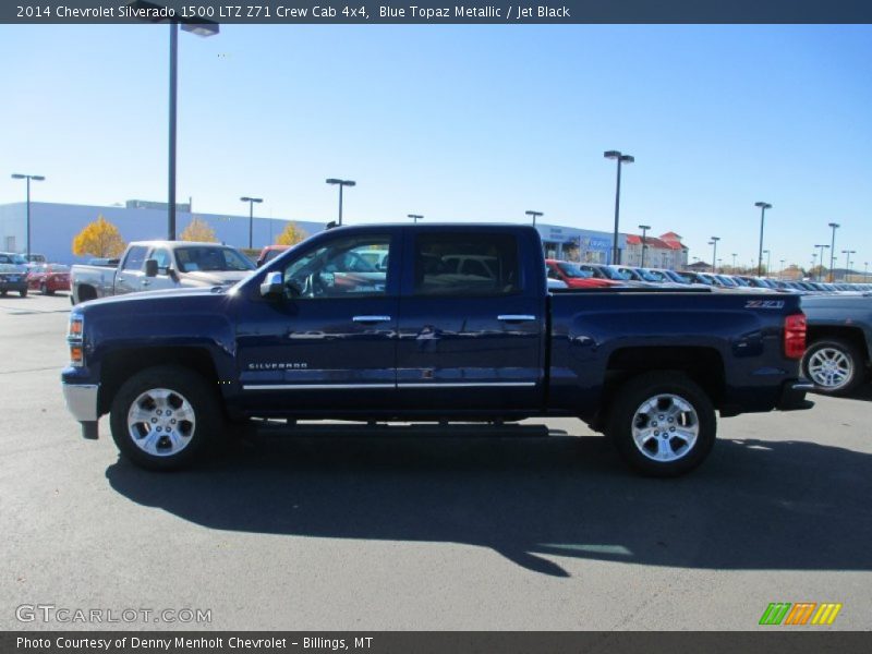 Blue Topaz Metallic / Jet Black 2014 Chevrolet Silverado 1500 LTZ Z71 Crew Cab 4x4