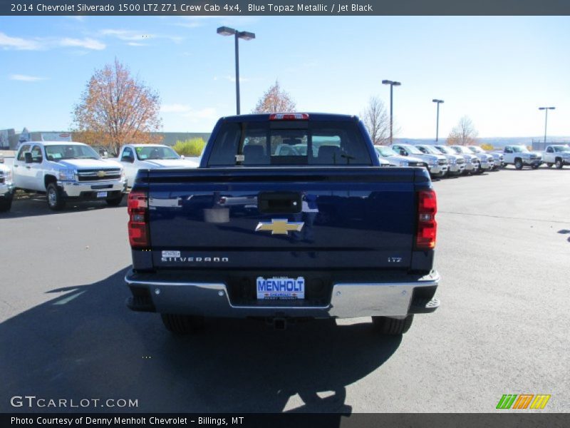 Blue Topaz Metallic / Jet Black 2014 Chevrolet Silverado 1500 LTZ Z71 Crew Cab 4x4