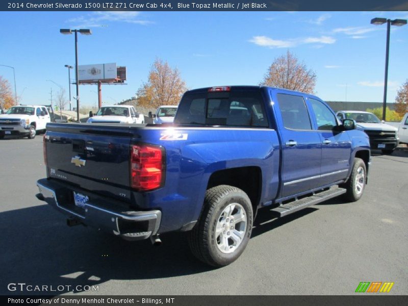 Blue Topaz Metallic / Jet Black 2014 Chevrolet Silverado 1500 LTZ Z71 Crew Cab 4x4