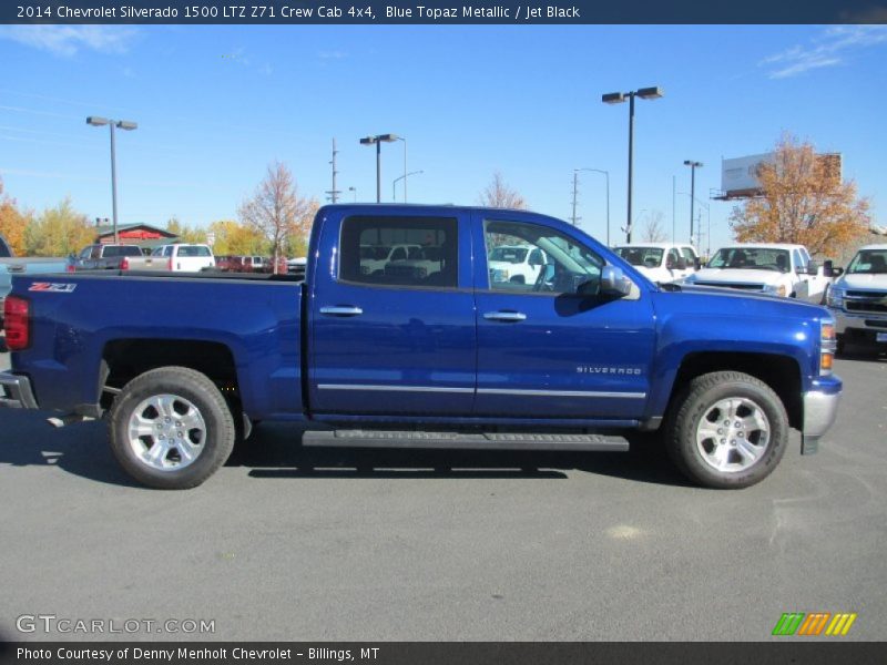 Blue Topaz Metallic / Jet Black 2014 Chevrolet Silverado 1500 LTZ Z71 Crew Cab 4x4