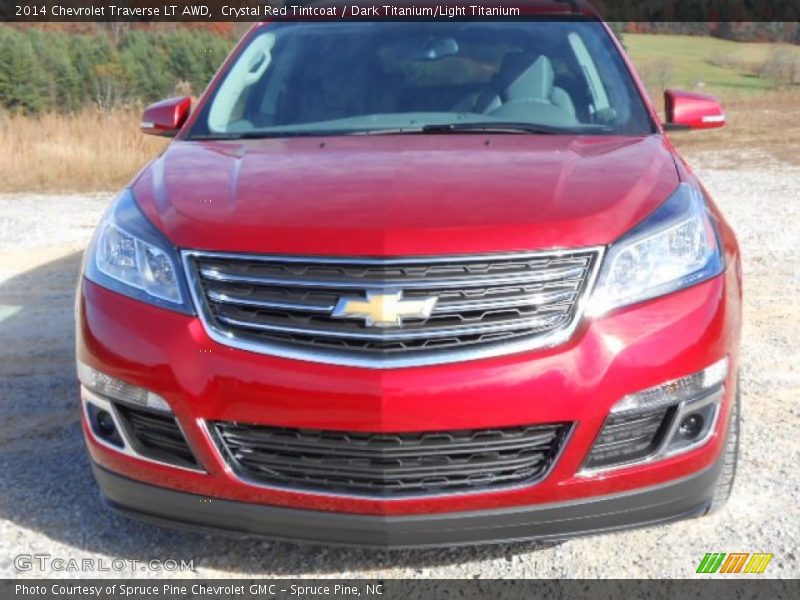 Crystal Red Tintcoat / Dark Titanium/Light Titanium 2014 Chevrolet Traverse LT AWD