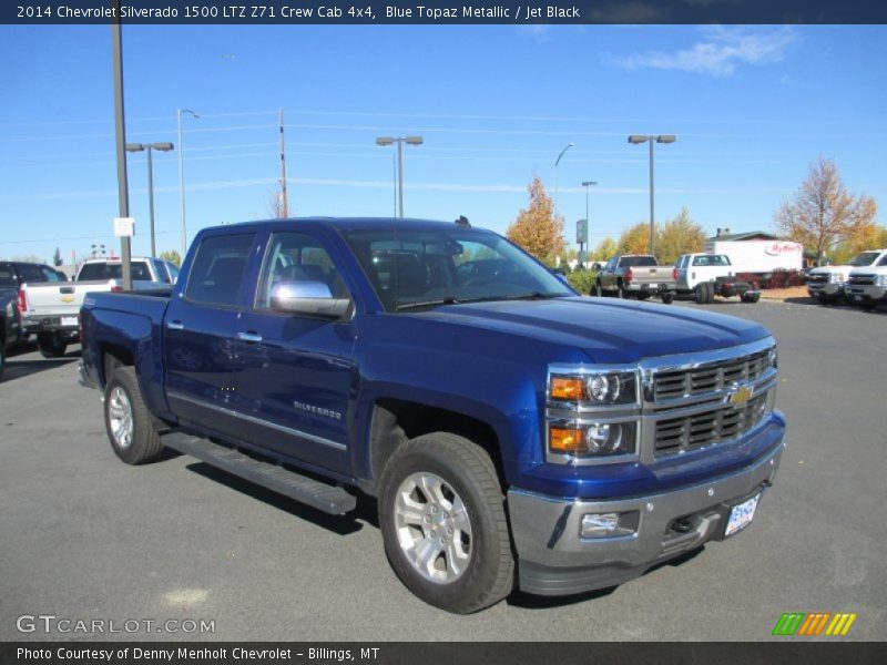 Blue Topaz Metallic / Jet Black 2014 Chevrolet Silverado 1500 LTZ Z71 Crew Cab 4x4
