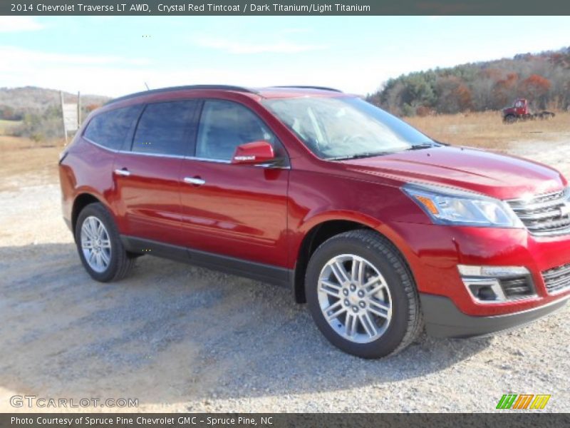 Crystal Red Tintcoat / Dark Titanium/Light Titanium 2014 Chevrolet Traverse LT AWD