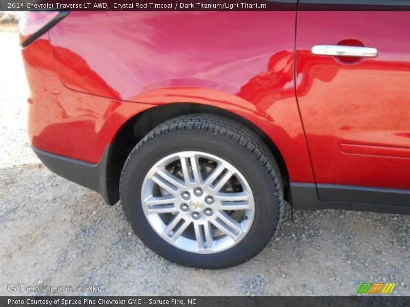 Crystal Red Tintcoat / Dark Titanium/Light Titanium 2014 Chevrolet Traverse LT AWD