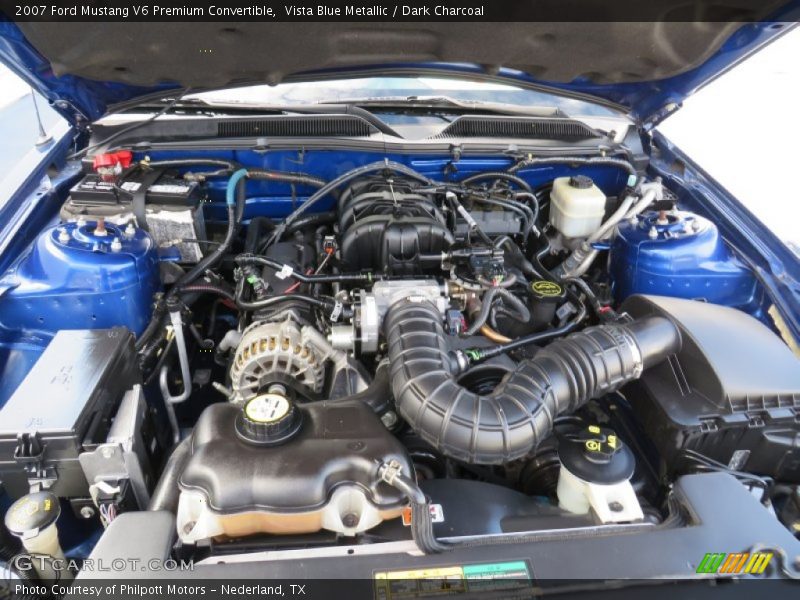 Vista Blue Metallic / Dark Charcoal 2007 Ford Mustang V6 Premium Convertible