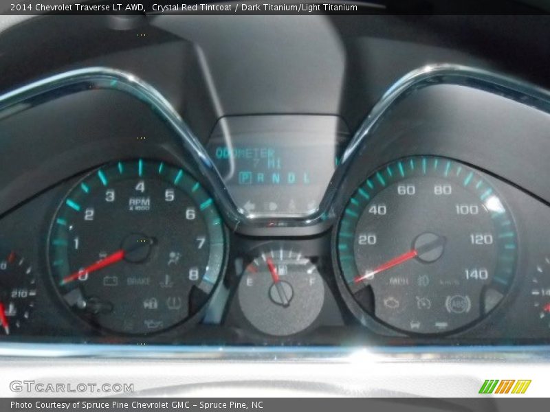 Crystal Red Tintcoat / Dark Titanium/Light Titanium 2014 Chevrolet Traverse LT AWD