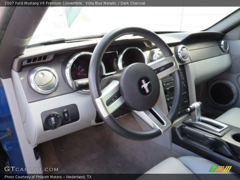 Vista Blue Metallic / Dark Charcoal 2007 Ford Mustang V6 Premium Convertible