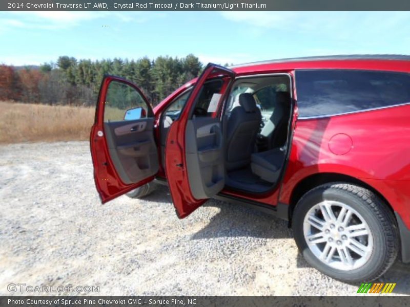 Crystal Red Tintcoat / Dark Titanium/Light Titanium 2014 Chevrolet Traverse LT AWD