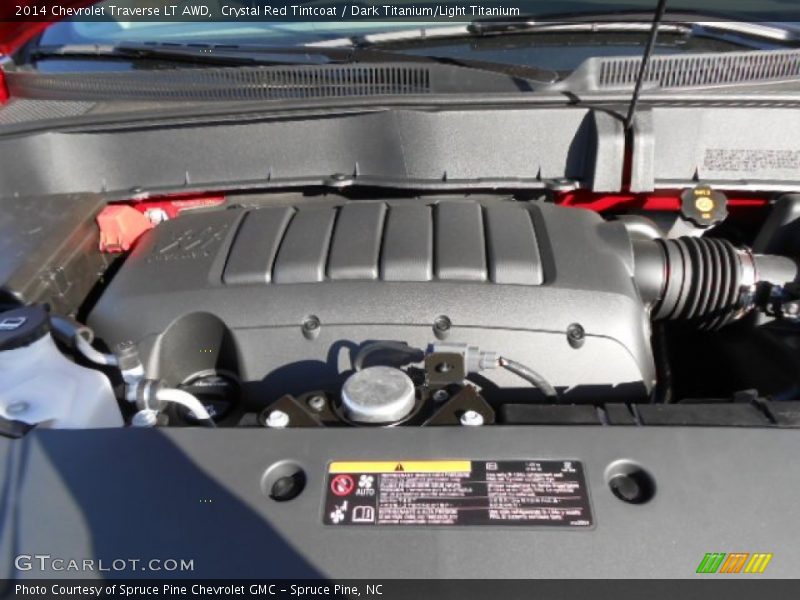 Crystal Red Tintcoat / Dark Titanium/Light Titanium 2014 Chevrolet Traverse LT AWD
