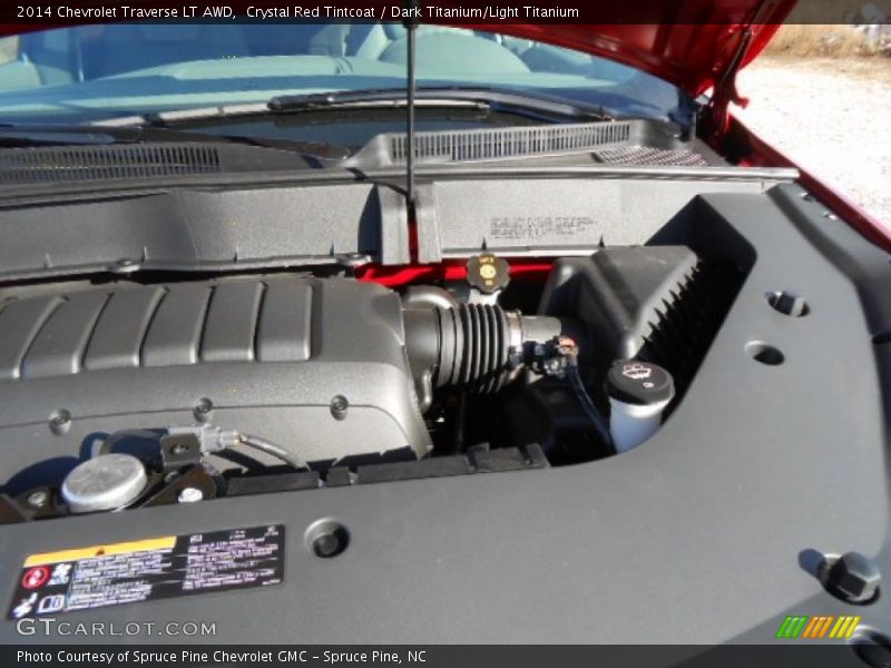 Crystal Red Tintcoat / Dark Titanium/Light Titanium 2014 Chevrolet Traverse LT AWD