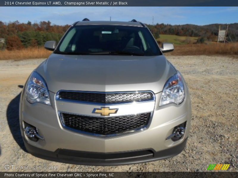 Champagne Silver Metallic / Jet Black 2014 Chevrolet Equinox LT AWD