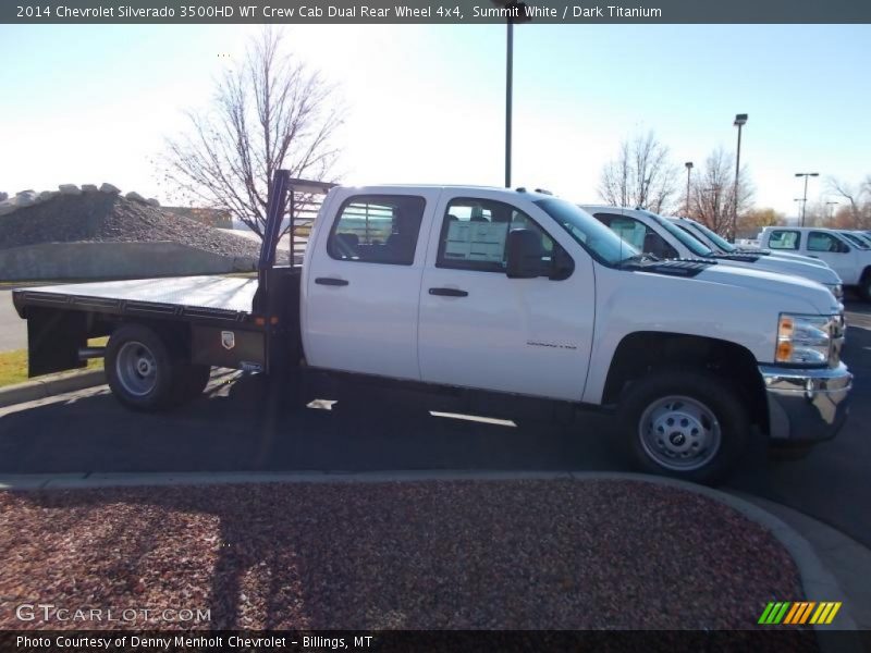 Summit White / Dark Titanium 2014 Chevrolet Silverado 3500HD WT Crew Cab Dual Rear Wheel 4x4
