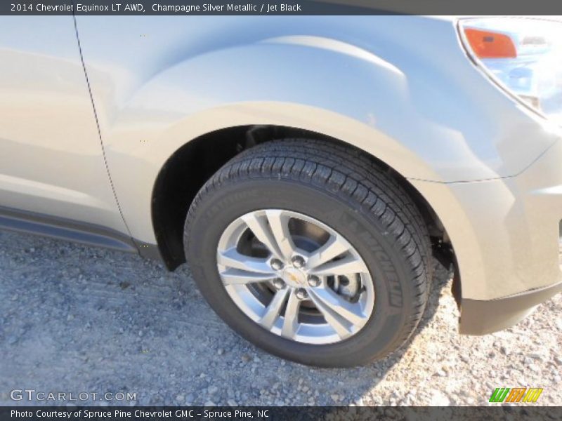 Champagne Silver Metallic / Jet Black 2014 Chevrolet Equinox LT AWD