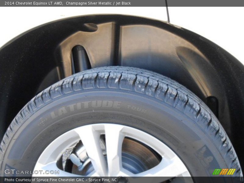 Champagne Silver Metallic / Jet Black 2014 Chevrolet Equinox LT AWD