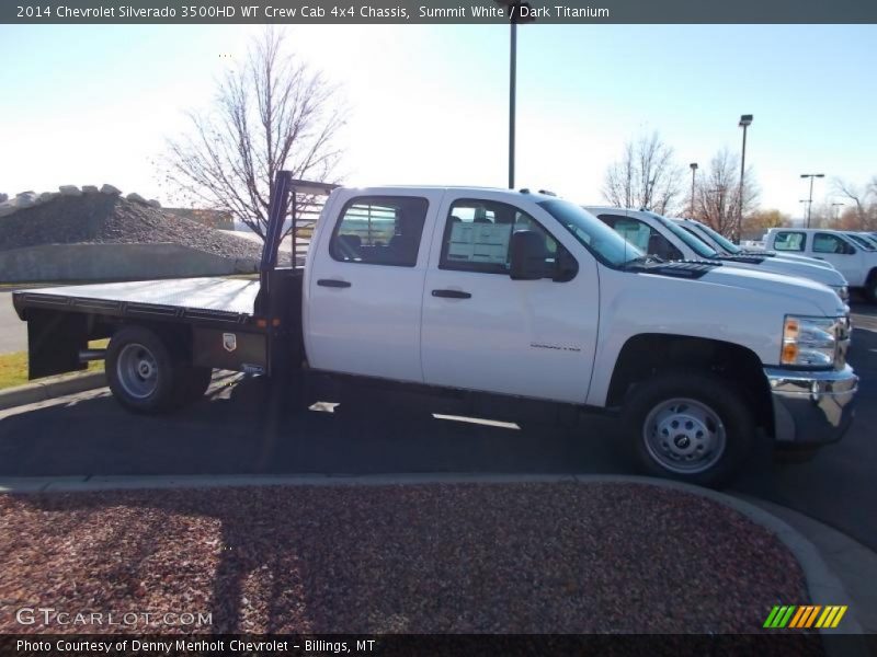 Summit White / Dark Titanium 2014 Chevrolet Silverado 3500HD WT Crew Cab 4x4 Chassis