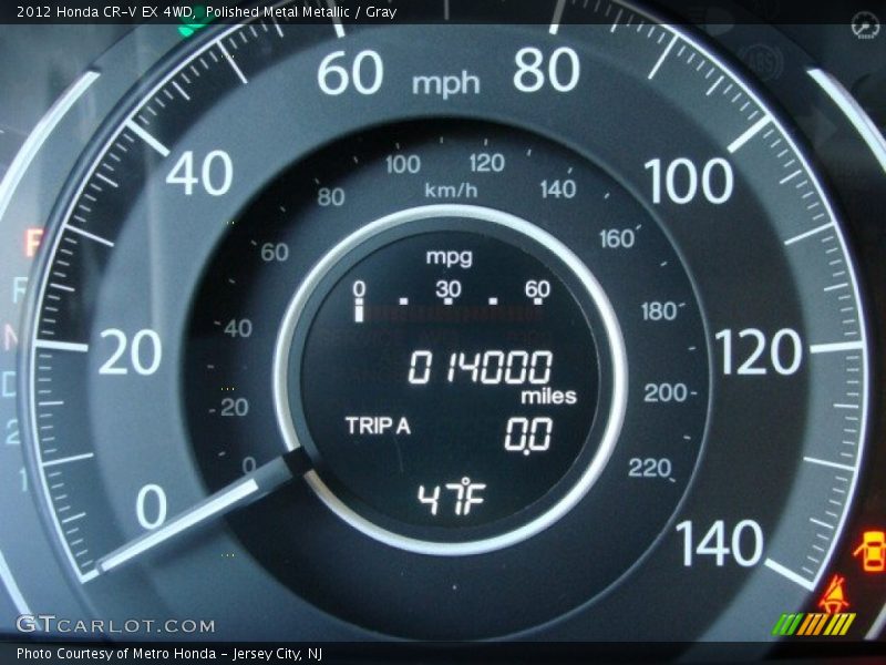 Polished Metal Metallic / Gray 2012 Honda CR-V EX 4WD