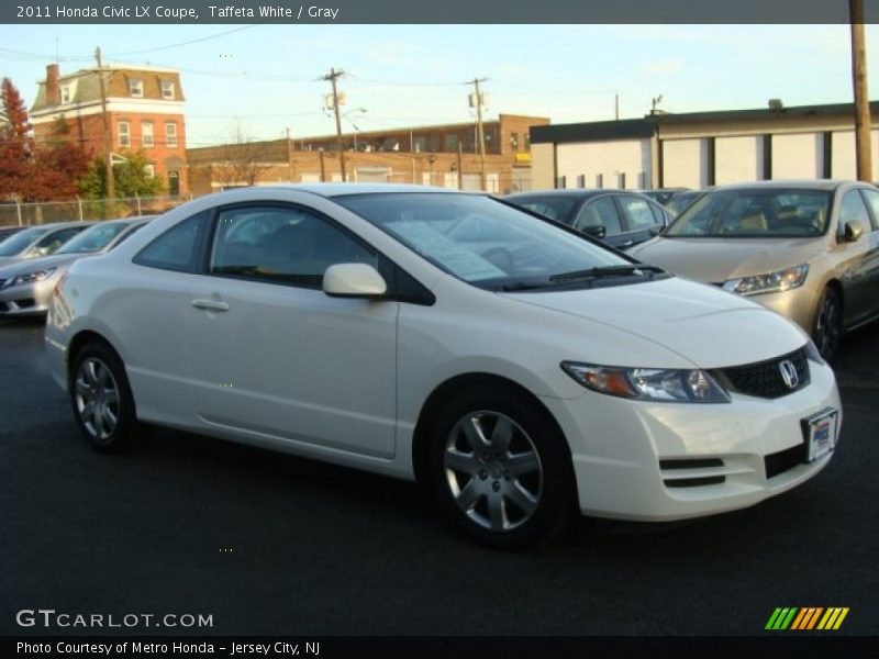 Taffeta White / Gray 2011 Honda Civic LX Coupe