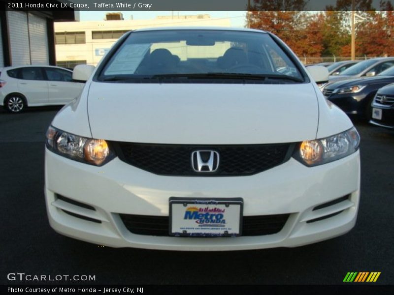 Taffeta White / Gray 2011 Honda Civic LX Coupe