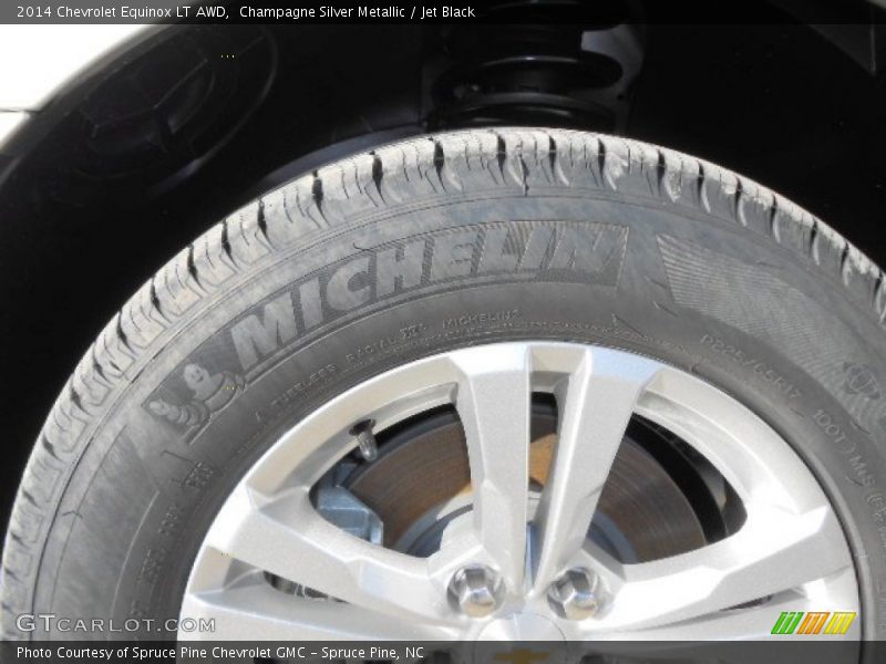 Champagne Silver Metallic / Jet Black 2014 Chevrolet Equinox LT AWD