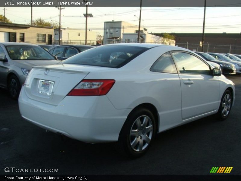 Taffeta White / Gray 2011 Honda Civic LX Coupe