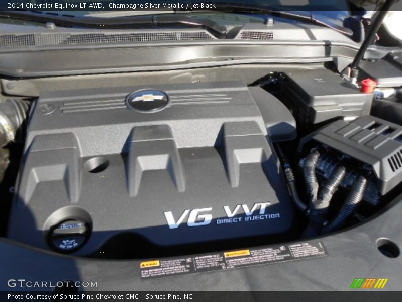 Champagne Silver Metallic / Jet Black 2014 Chevrolet Equinox LT AWD
