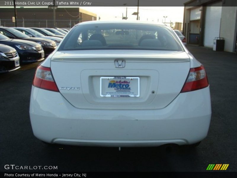 Taffeta White / Gray 2011 Honda Civic LX Coupe