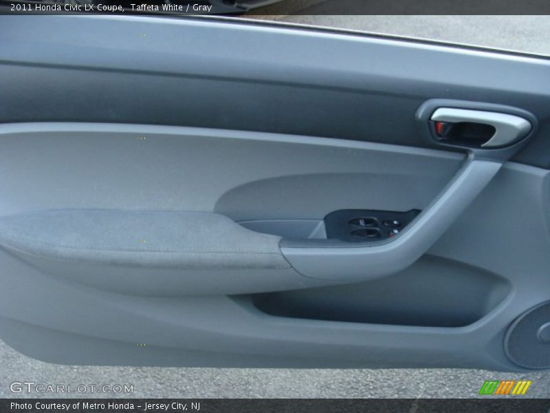 Taffeta White / Gray 2011 Honda Civic LX Coupe