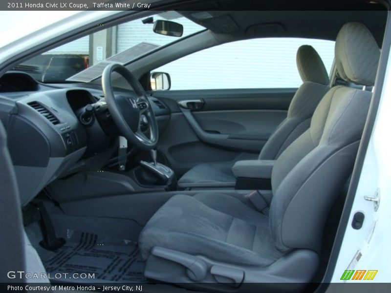 Taffeta White / Gray 2011 Honda Civic LX Coupe