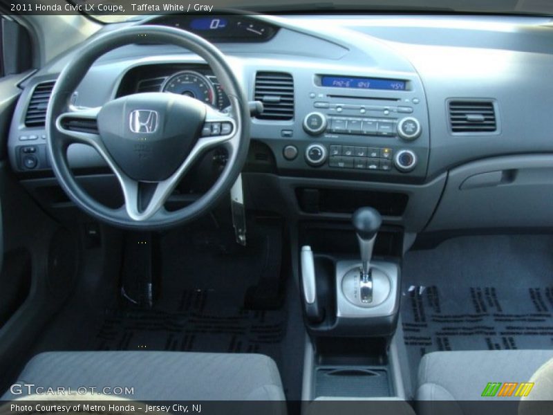 Taffeta White / Gray 2011 Honda Civic LX Coupe
