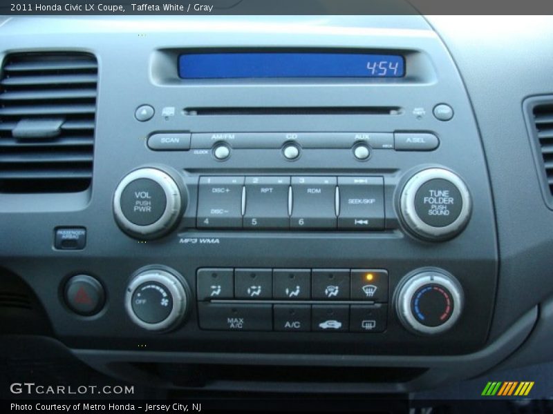 Taffeta White / Gray 2011 Honda Civic LX Coupe